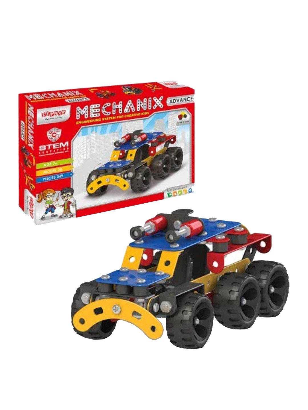 

Mechanix Kids 249 Pcs Zephyr Advance engineering STEM Smart Bag, Blue