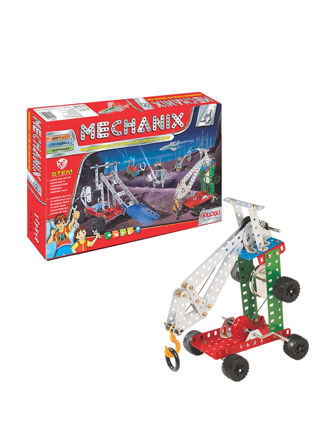 

Mechanix Smart Bag 20 Models 263 Pieces Construction Set, Red