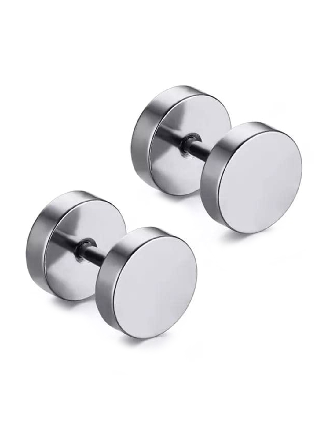 

KRYSTALZ Men Silver-Plated Classic Studs