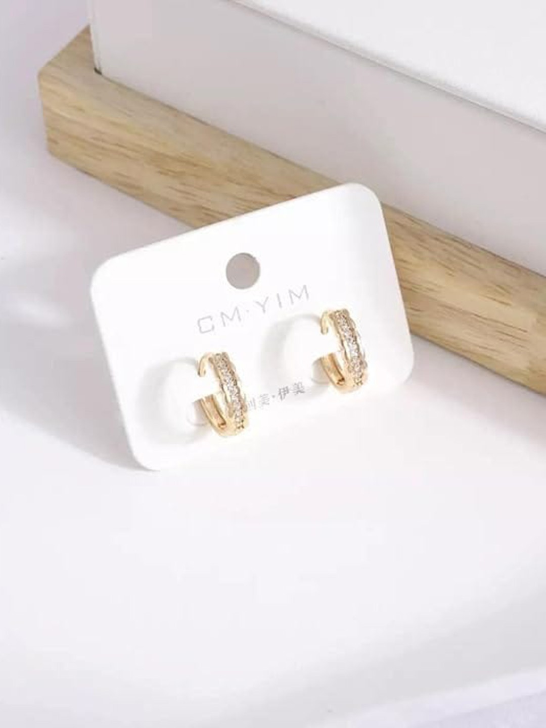 

KRYSTALZ Gold-Plated Circular Hoop Earrings