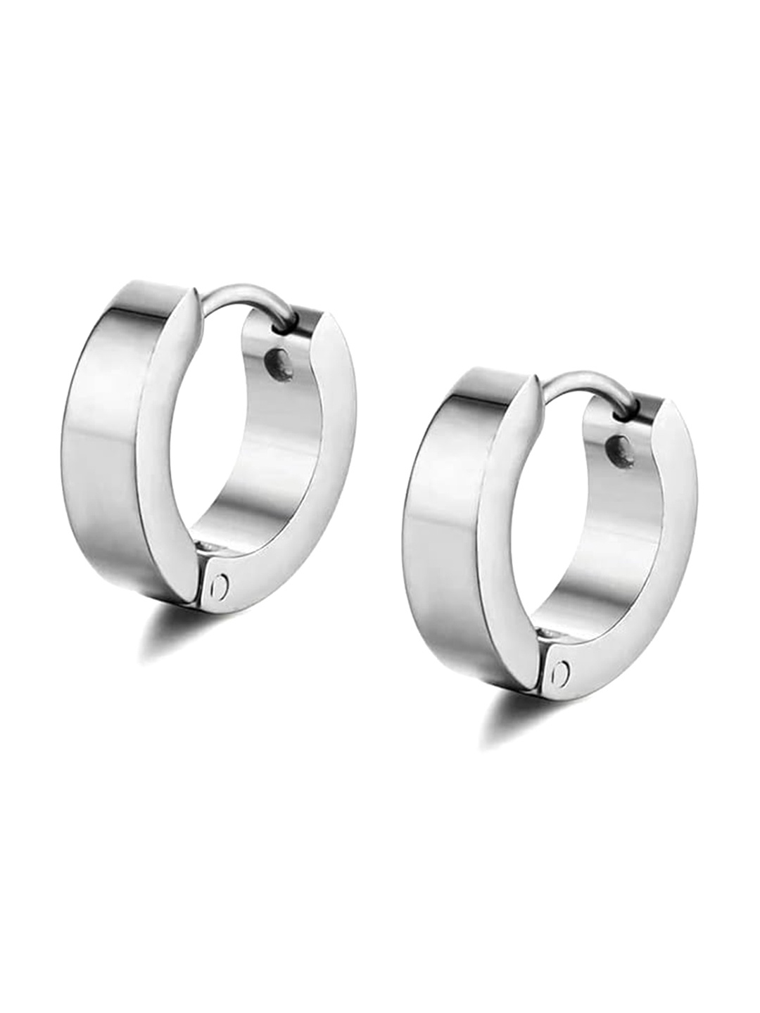 

KRYSTALZ Silver-Plated Stainless Steel Hoop Earrings