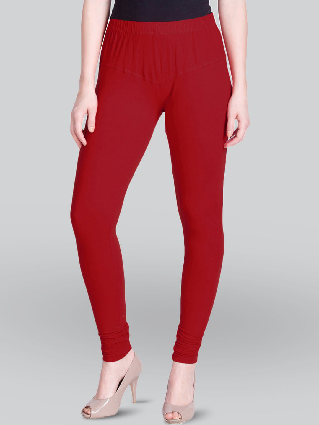 

LYRA Plus Fit Churidar Length Leggings, Red