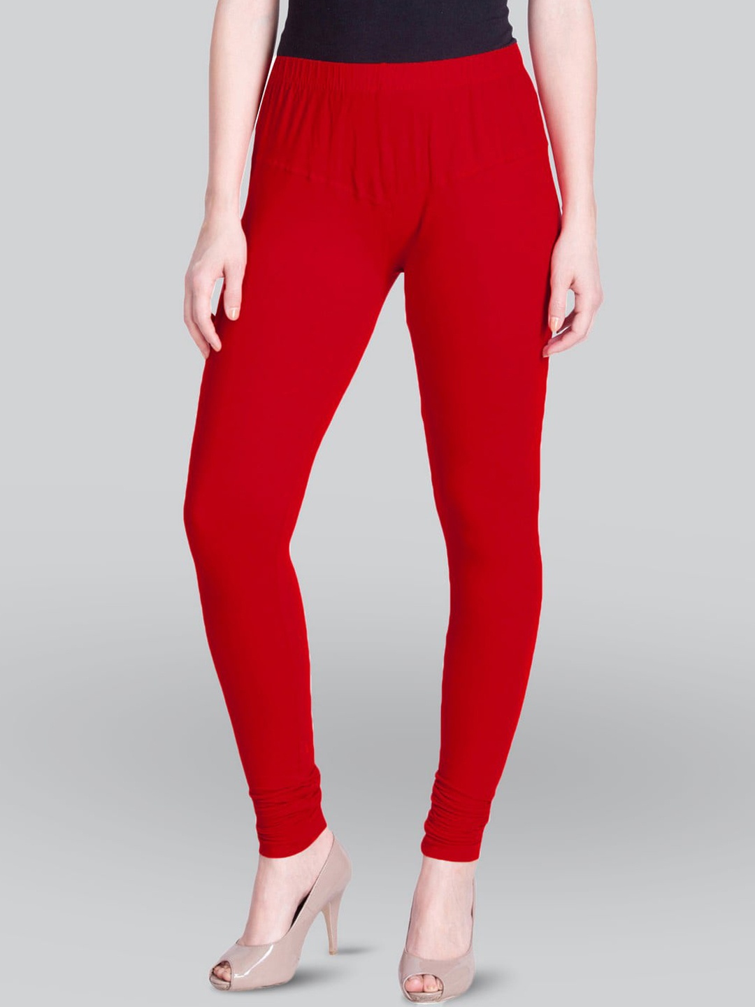 

LYRA Bio-Wash Churidar Length Leggings, Red