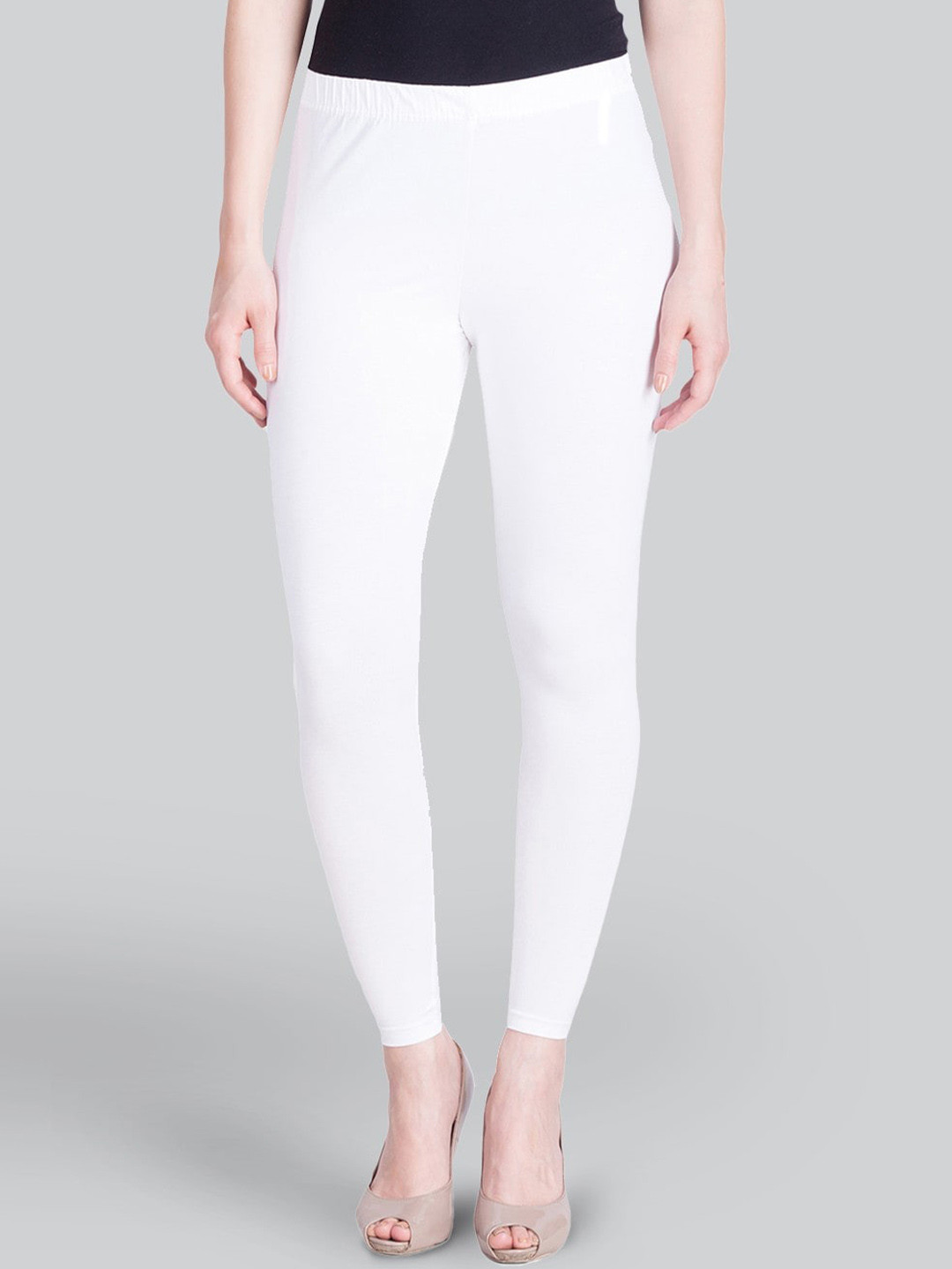 

LYRA Plus Fit Ankle Length Leggings, White