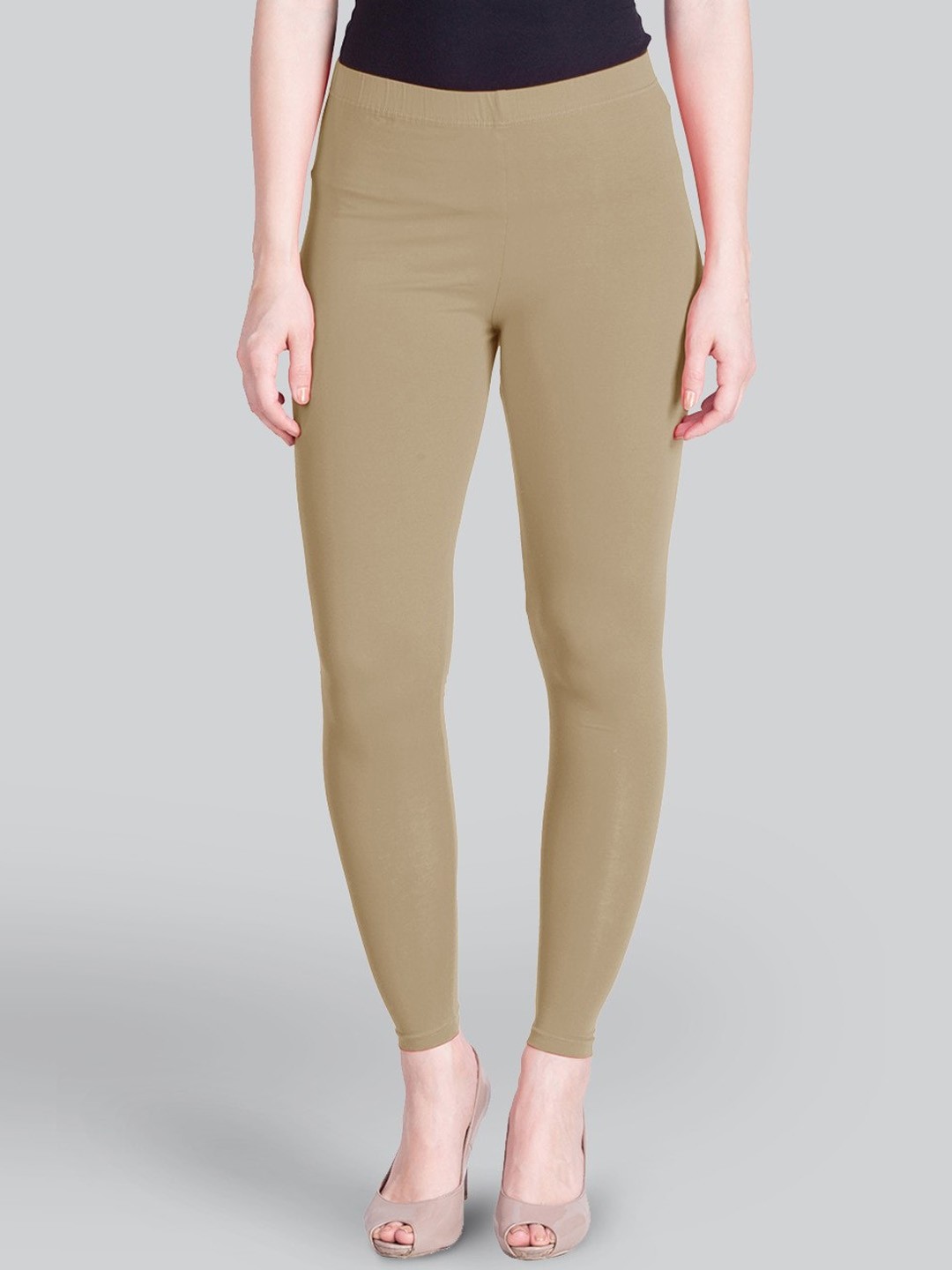 

LYRA Plus Fit Ankle Length Leggings, Beige