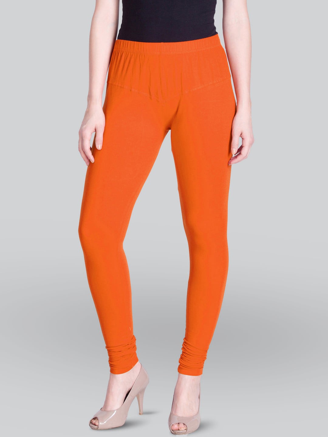 

LYRA Bio-Wash Churidar Length Leggings, Orange