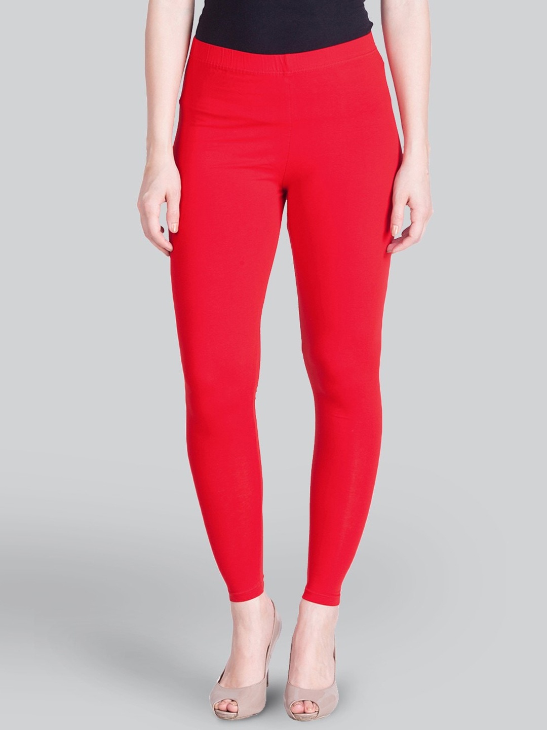 

LYRA Bio-Wash Ankle Length Leggings, Red