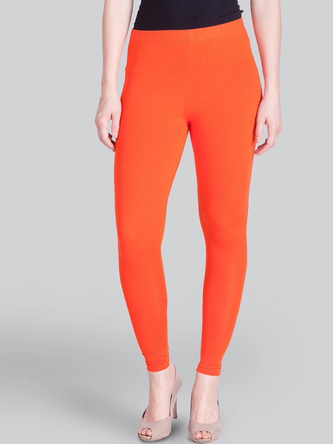 

LYRA Bio-Wash Ankle Length Leggings, Orange