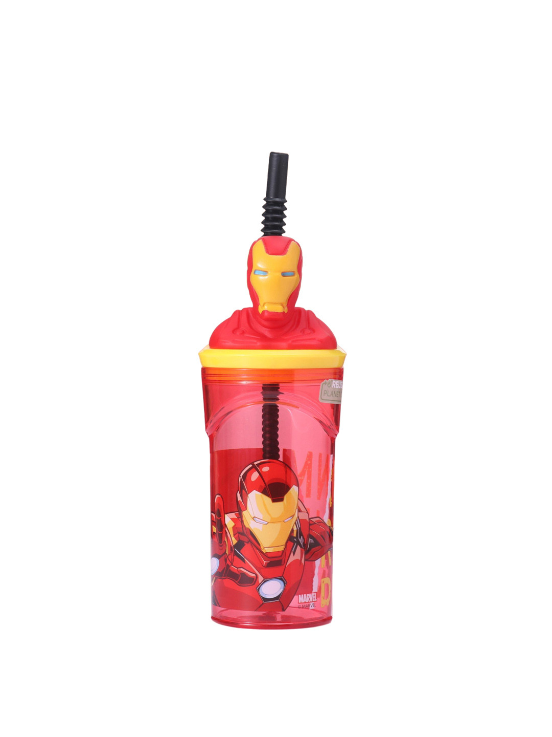 

Marvel Kids Red & Yellow Iron Man 3D Figurine Water Bottle 360 ml