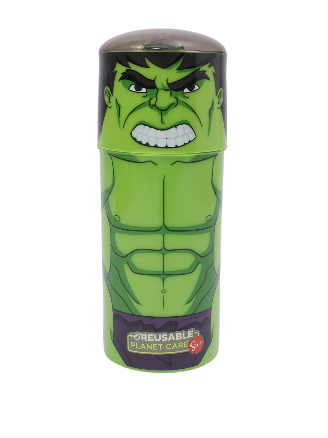

Marvel Kids Hulk Character Printed Sipper Water Bottle 350ml, Green