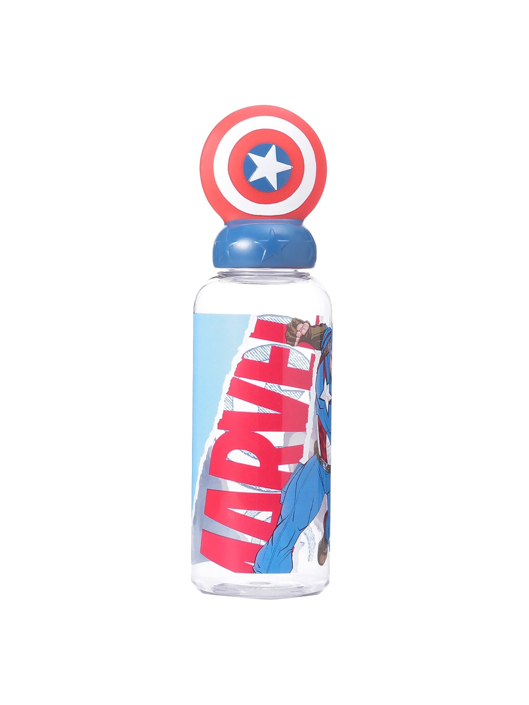 

Marvel Kids Captain America Stor 3D Figurine Water Bottle- 560ml, Red