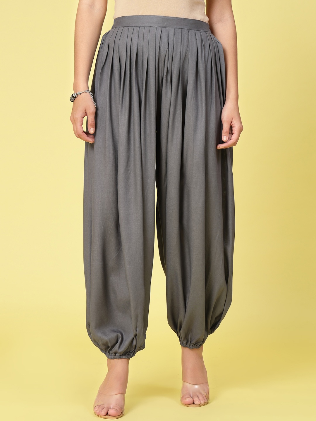 

Clora Creation Women Mid Rise Loose Fit Salwars, Grey