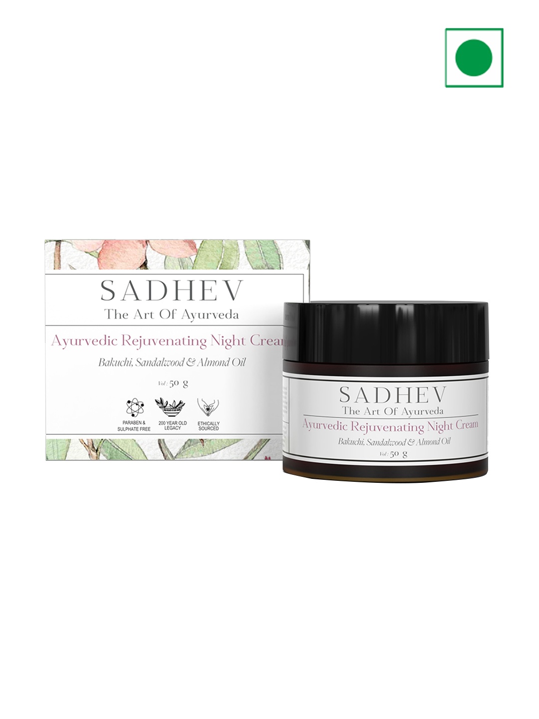 

SADHEV The Art Of Ayurveda Rejuvenating Night Cream - 50g, White