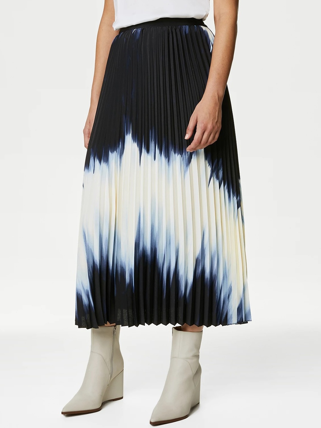 

Marks & Spencer Tie and Dye Maxi Length Flared Skirt, Blue