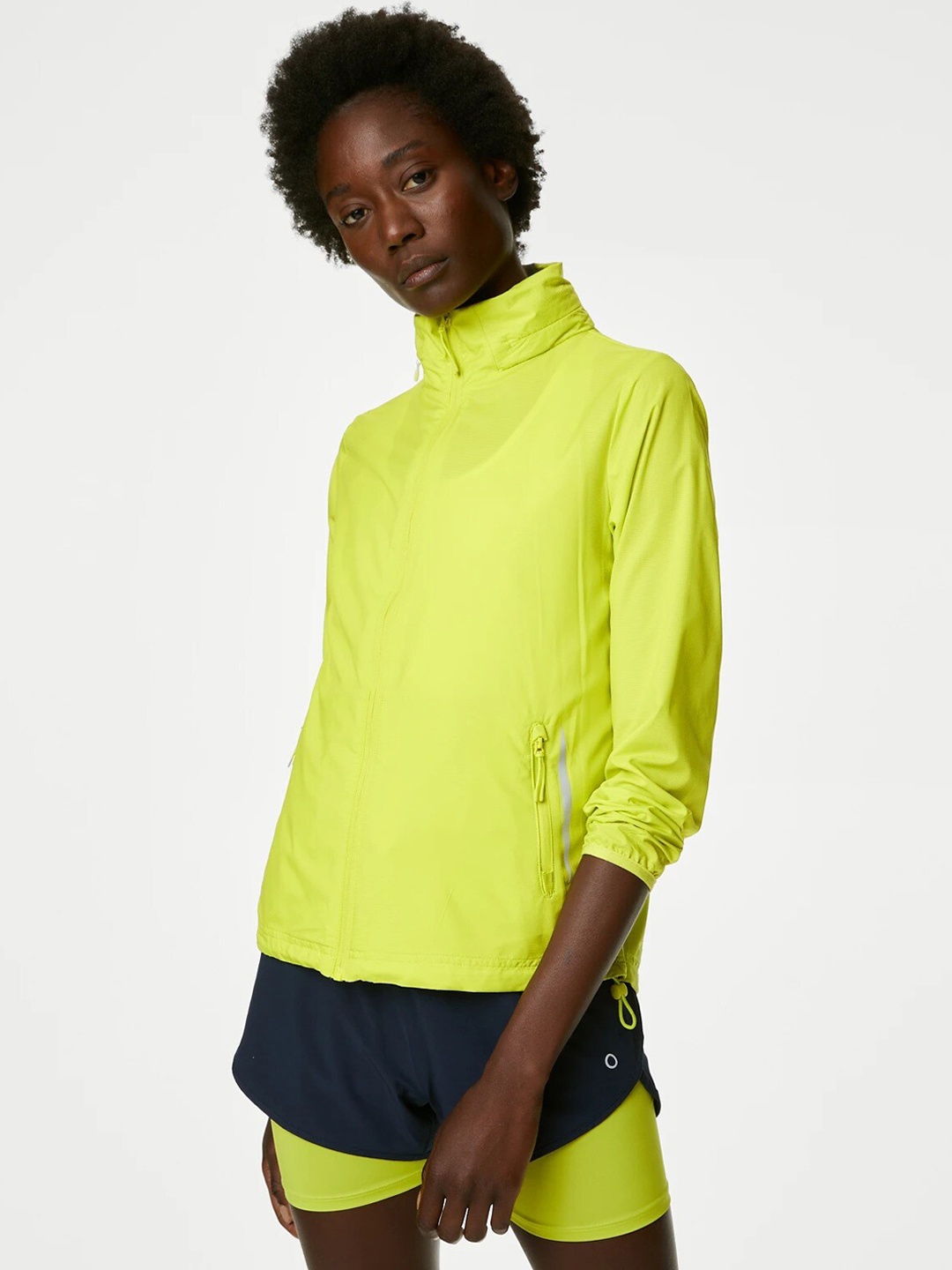 

Marks & Spencer Mock Collar Long Sleeves, Lime green