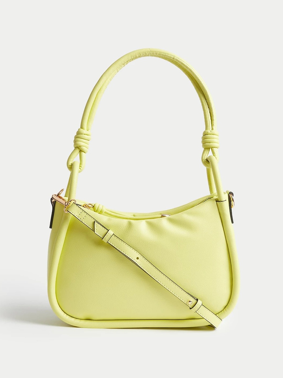 

Marks & Spencer PU Half Moon Hobo Bag, Lime green