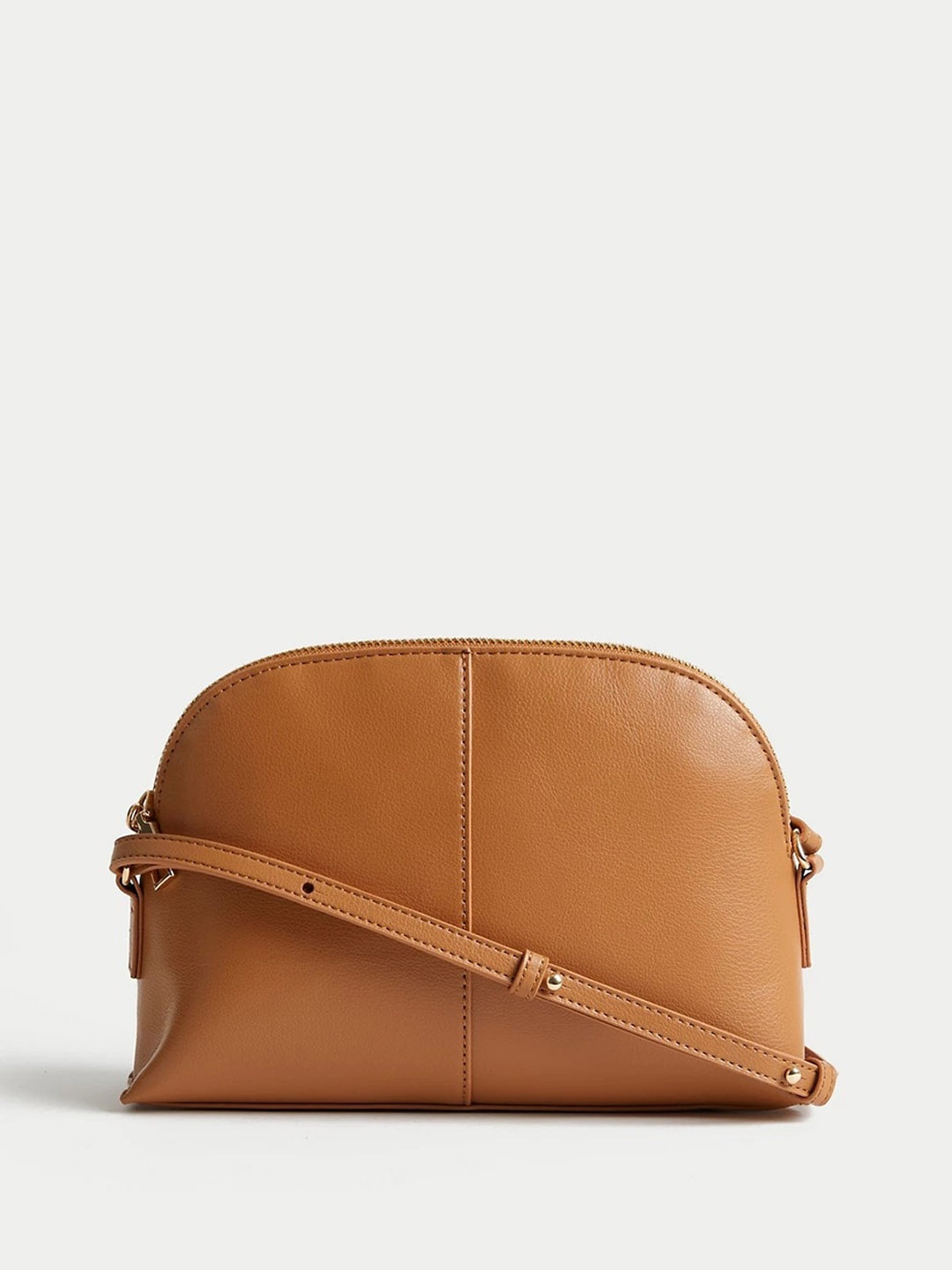 

Marks & Spencer PU Structured Sling Bag with Tasselled, Brown