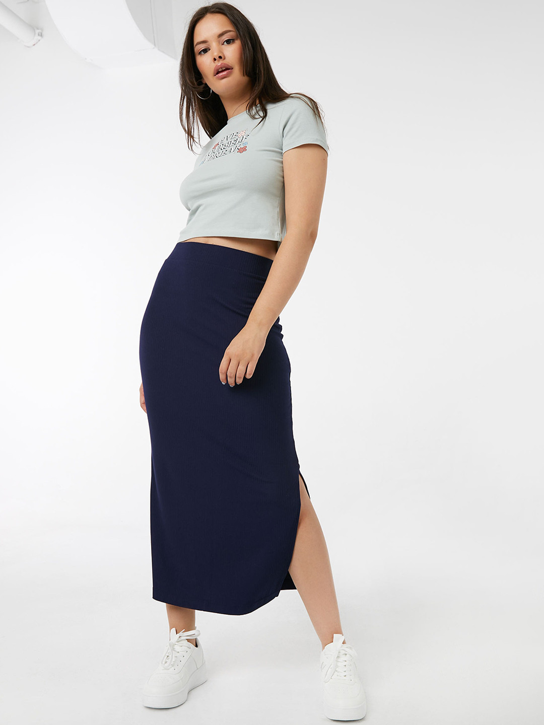 

Ardene Knee Length Pencil Skirt, Blue