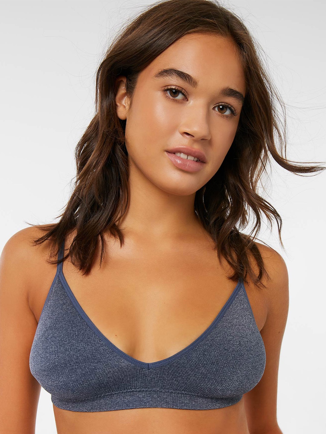 

Ardene Full Coverage All Day Comfort Seamless Bralette Bra, Blue