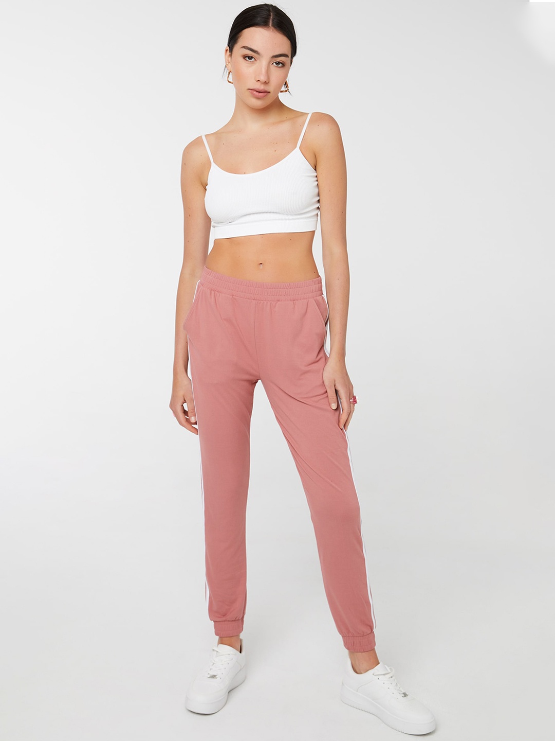 

Ardene Drawstring Mid-Rise Joggers, Pink