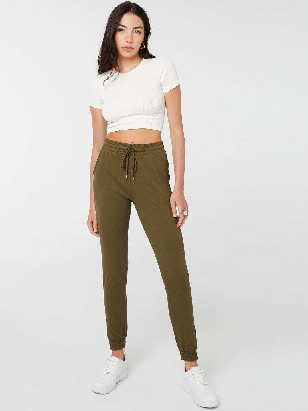 

Ardene Women Mid-Rise Joggers, Green
