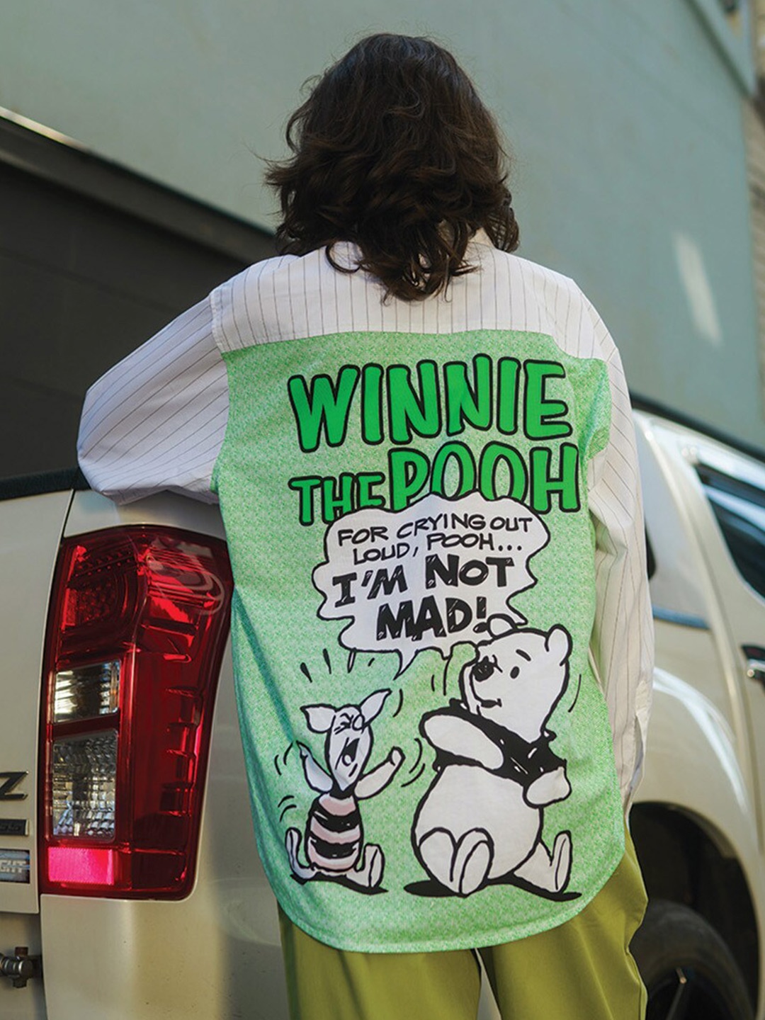 

Bonkers Corner White Oversized Typography Printed Cotton Casual Shirt