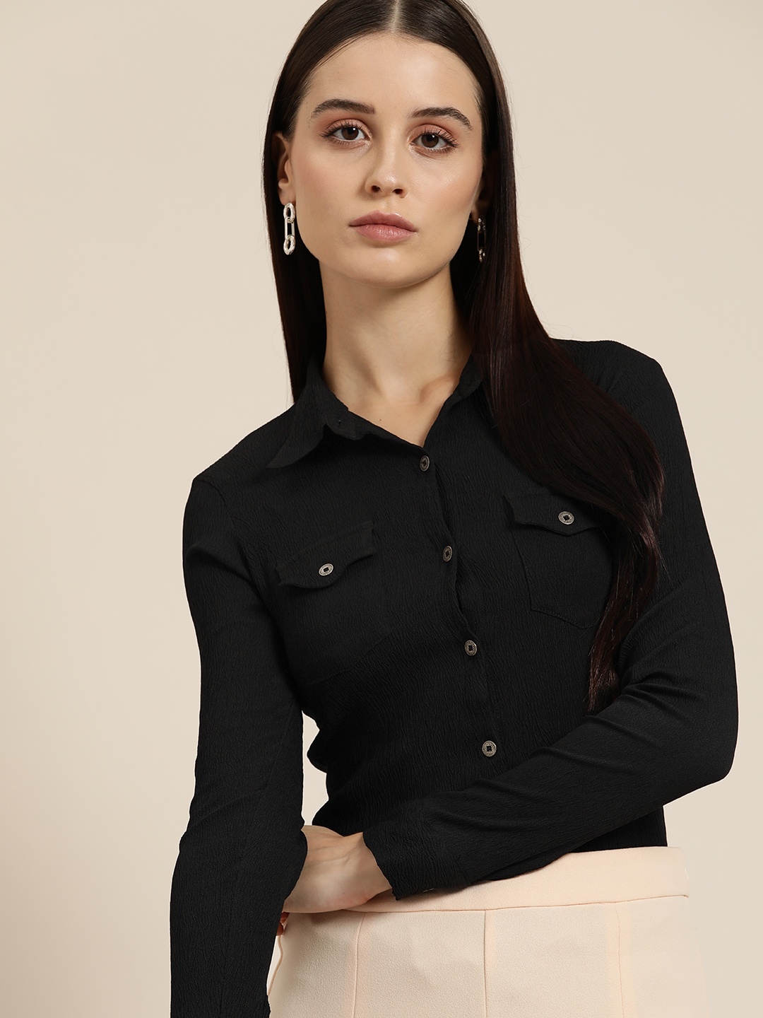 

INVICTUS Women Standard Opaque Formal Shirt, Black