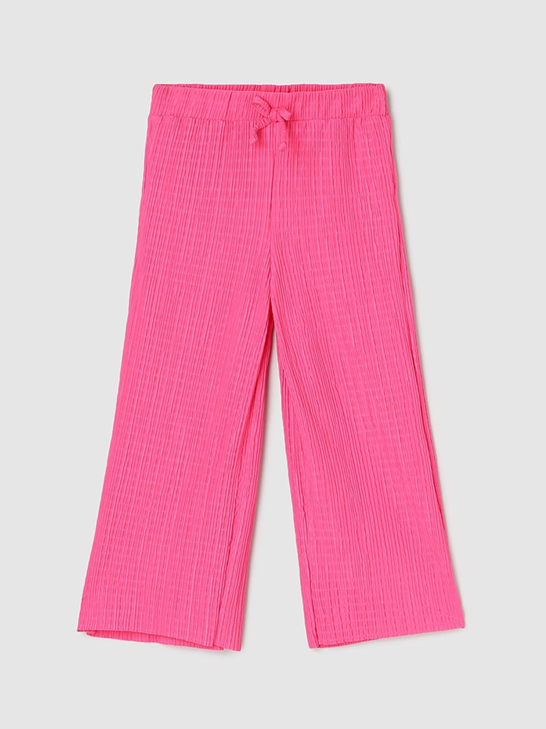 

max Girls Plain Flat-Front Culottes Trousers, Pink