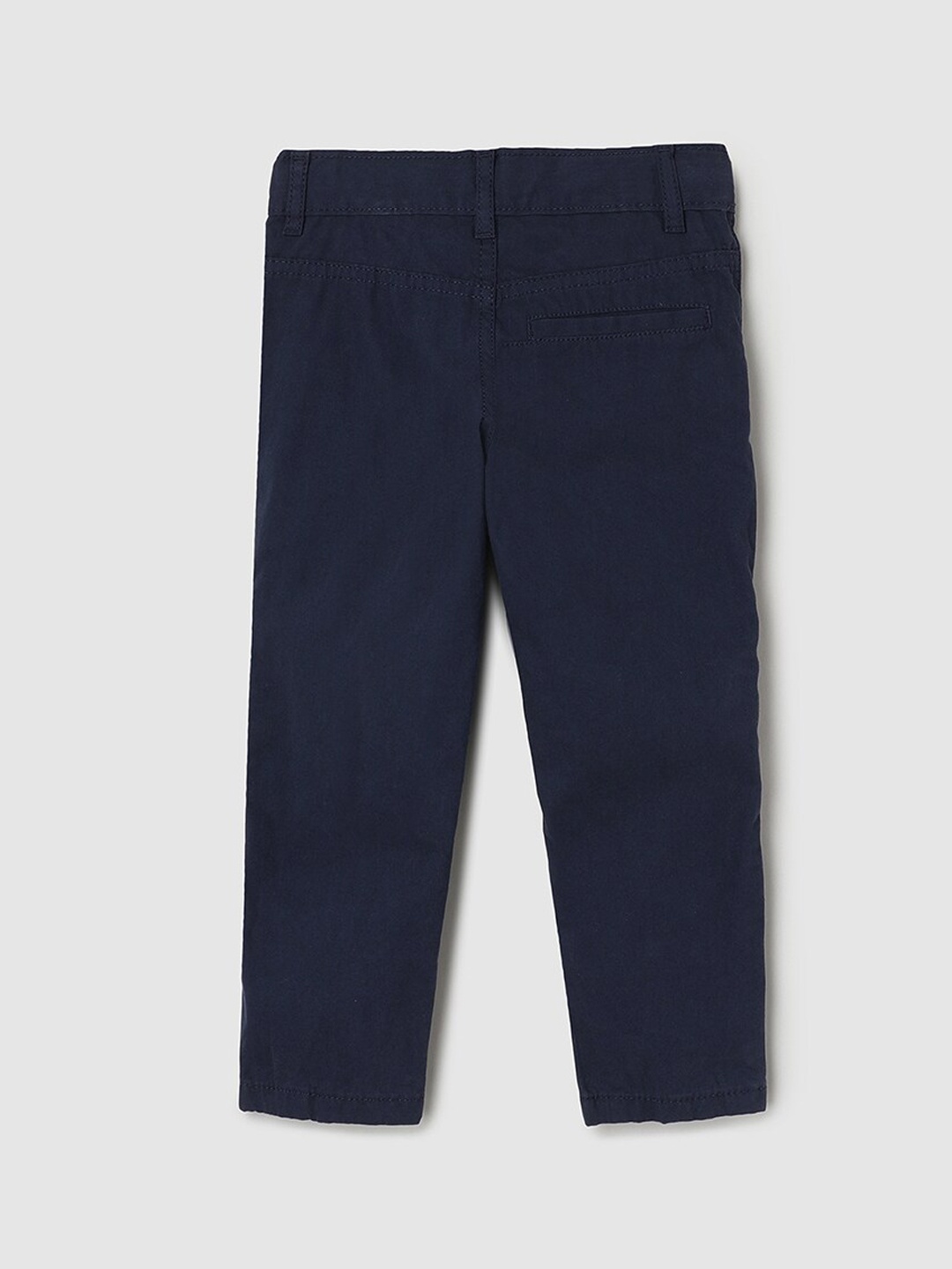 

max Boys Mid Rise Cotton Chinos, Navy blue