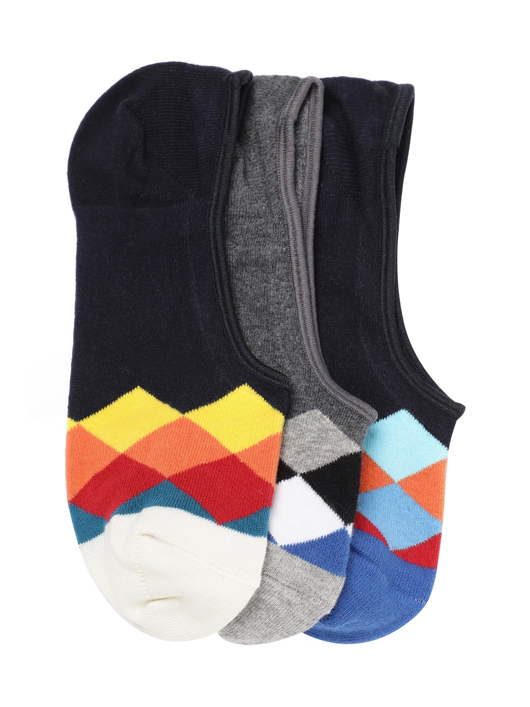 

Mast & Harbour Men Pack of 3 Patterned Shoeliners, Multi