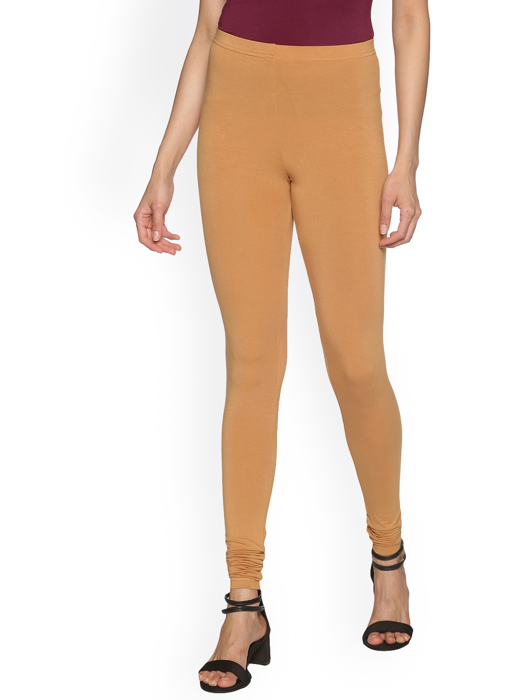 

HAY Mid-Rise Churidar-Length Leggings, Tan