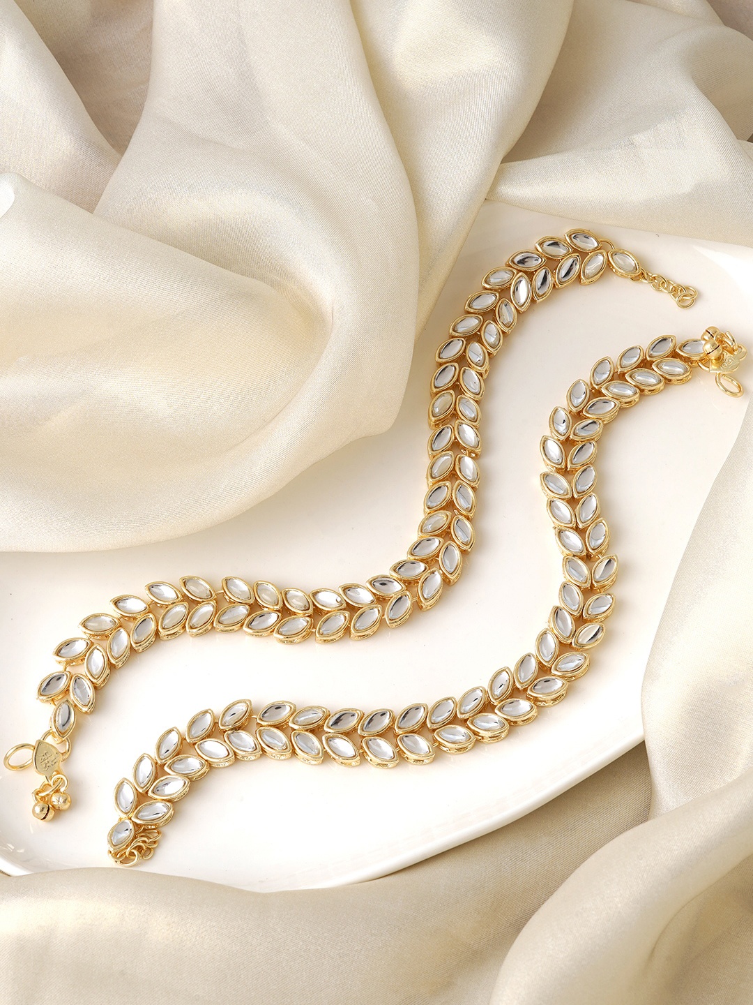 

TEEJH Gold-Plated Anklets