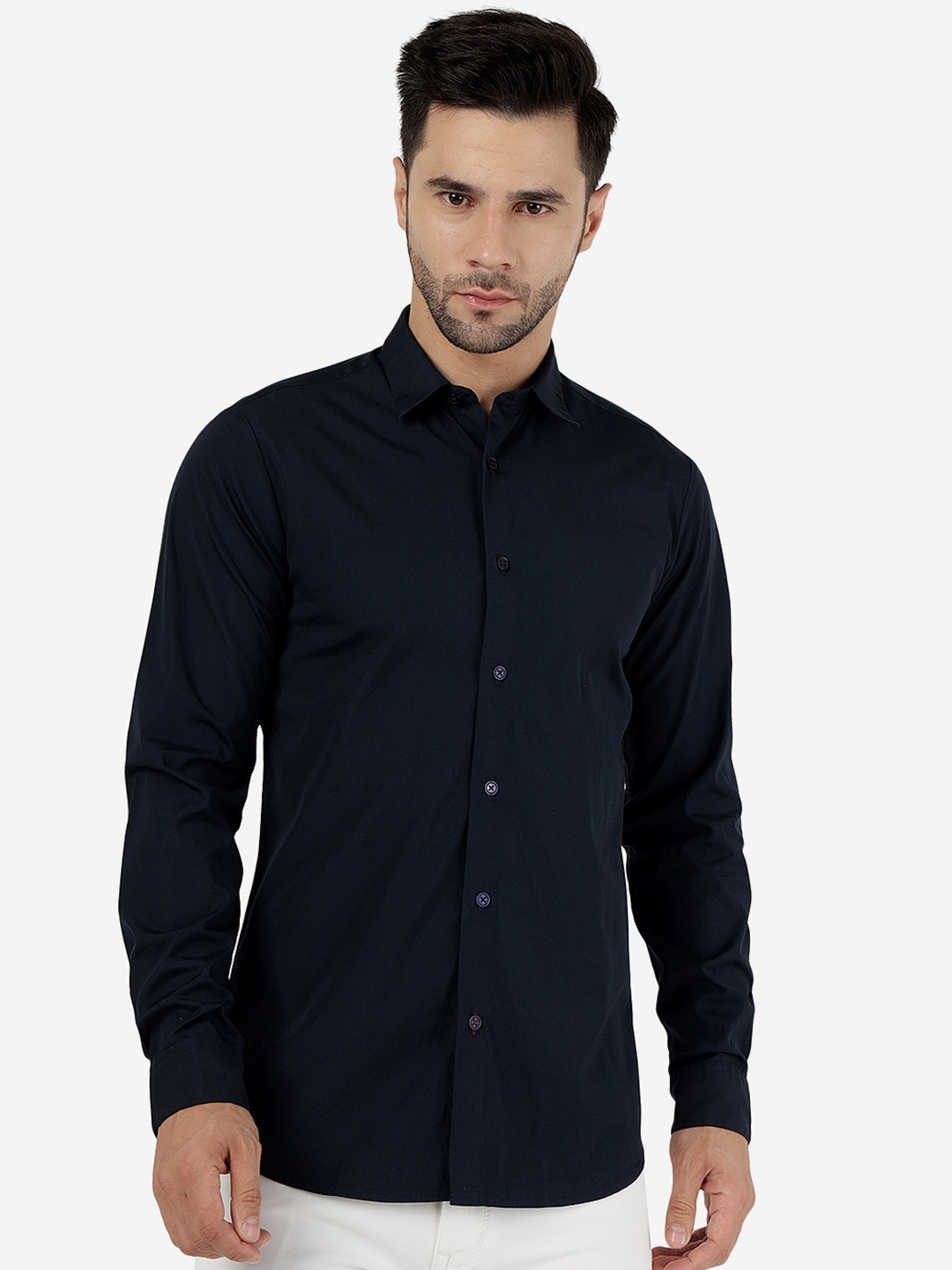 

JADE BLUE Slim Fit Pure Cotton Casual Shirt