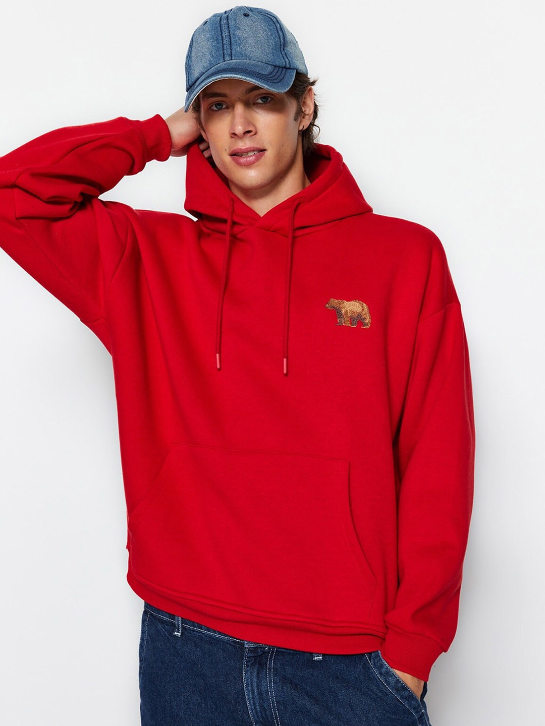 

Trendyol Hooded Pullover Sweatshirt, Red