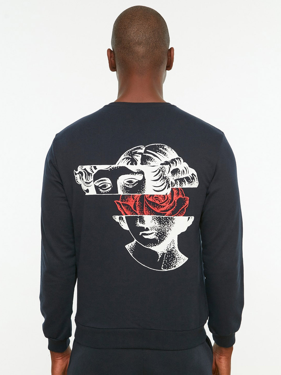 

Trendyol Graphic Printed Pullover Sweatshirt, Black
