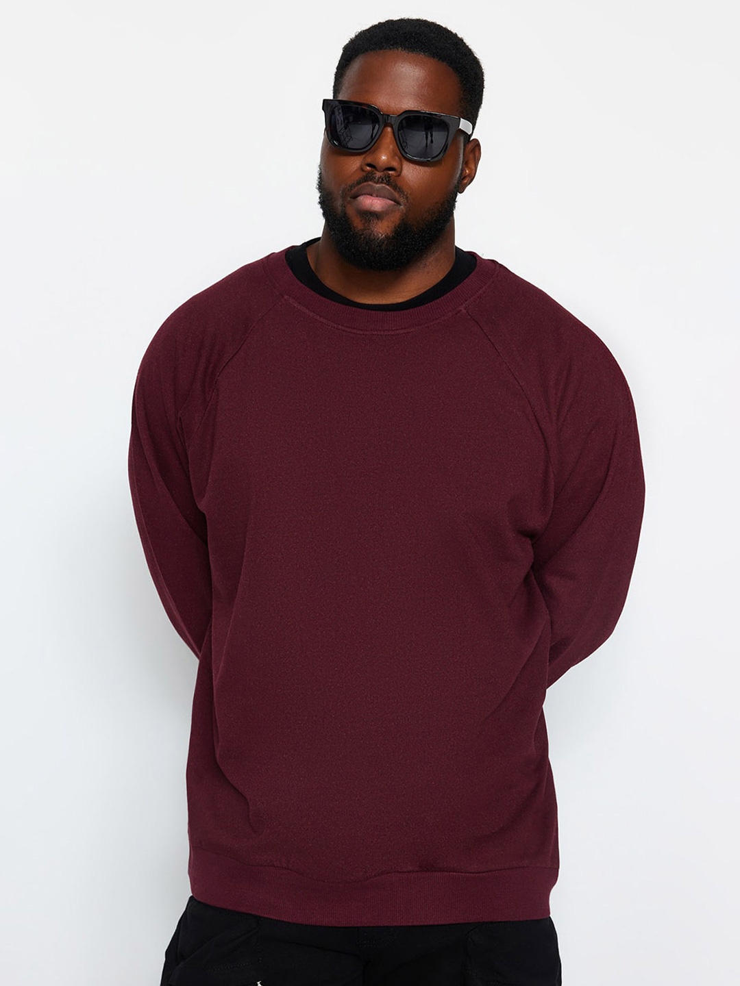 

Trendyol Round Neck Sweatshirt, Burgundy