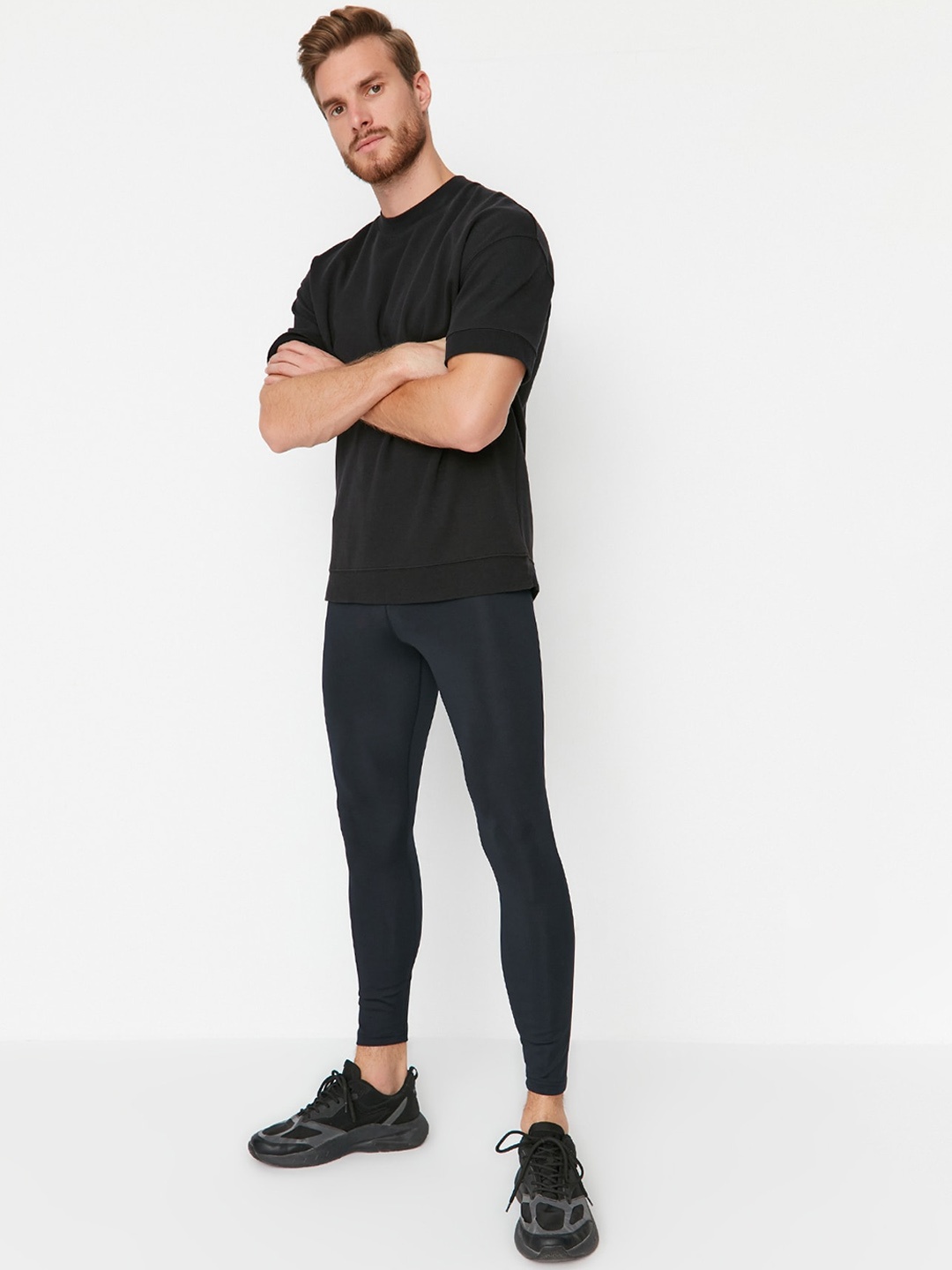 

Trendyol Men Ankle Length Tights, Navy blue