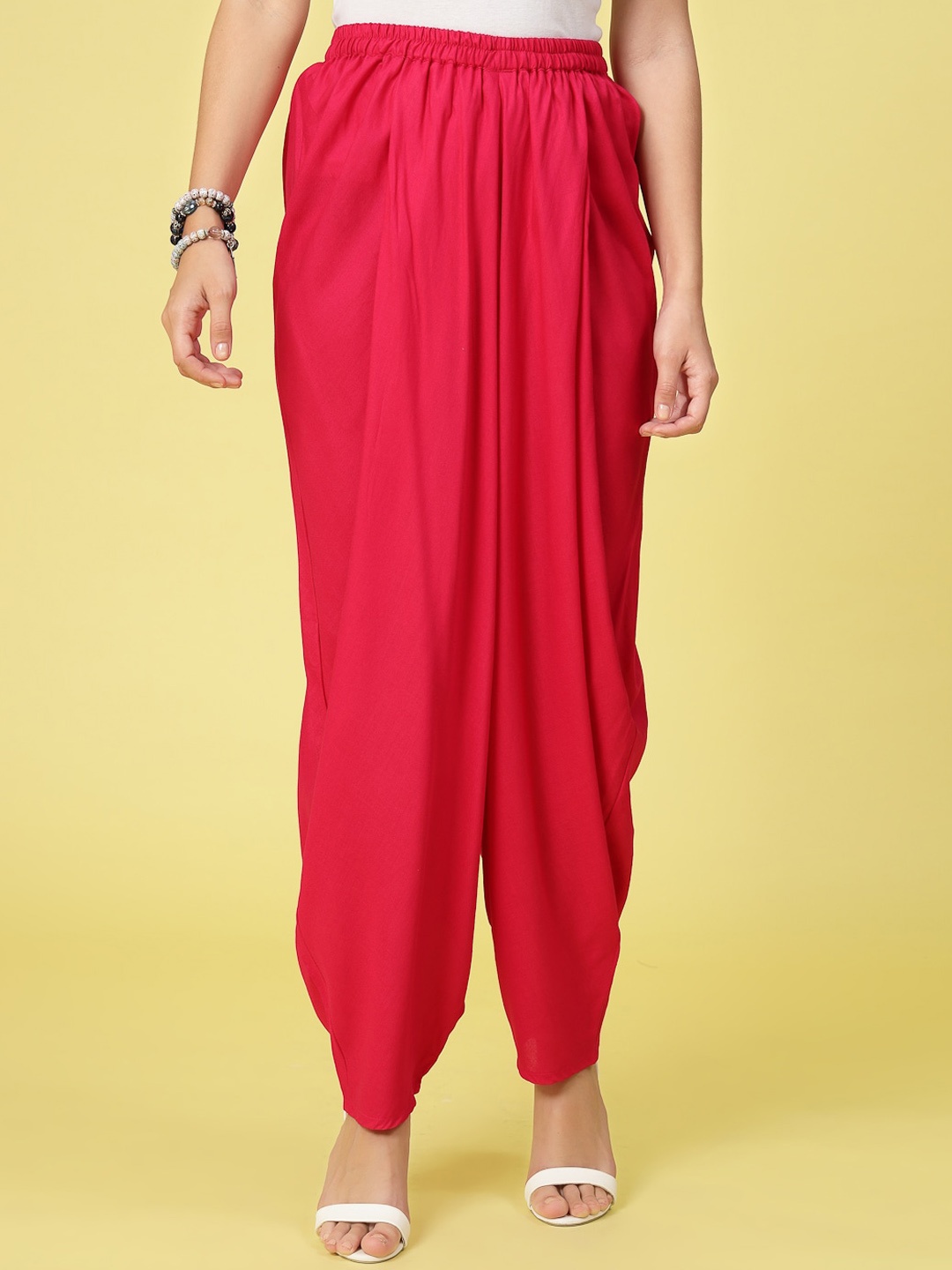 

Clora Creation Women Loose Fit Dhotis Pant, Magenta