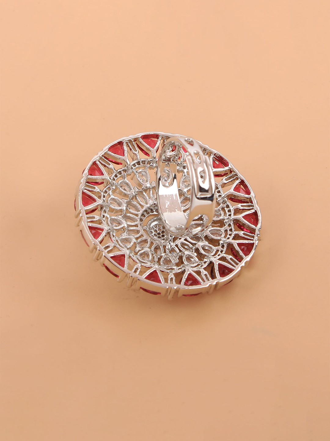 

Mirana Rhodium Plated Finger Ring, Silver