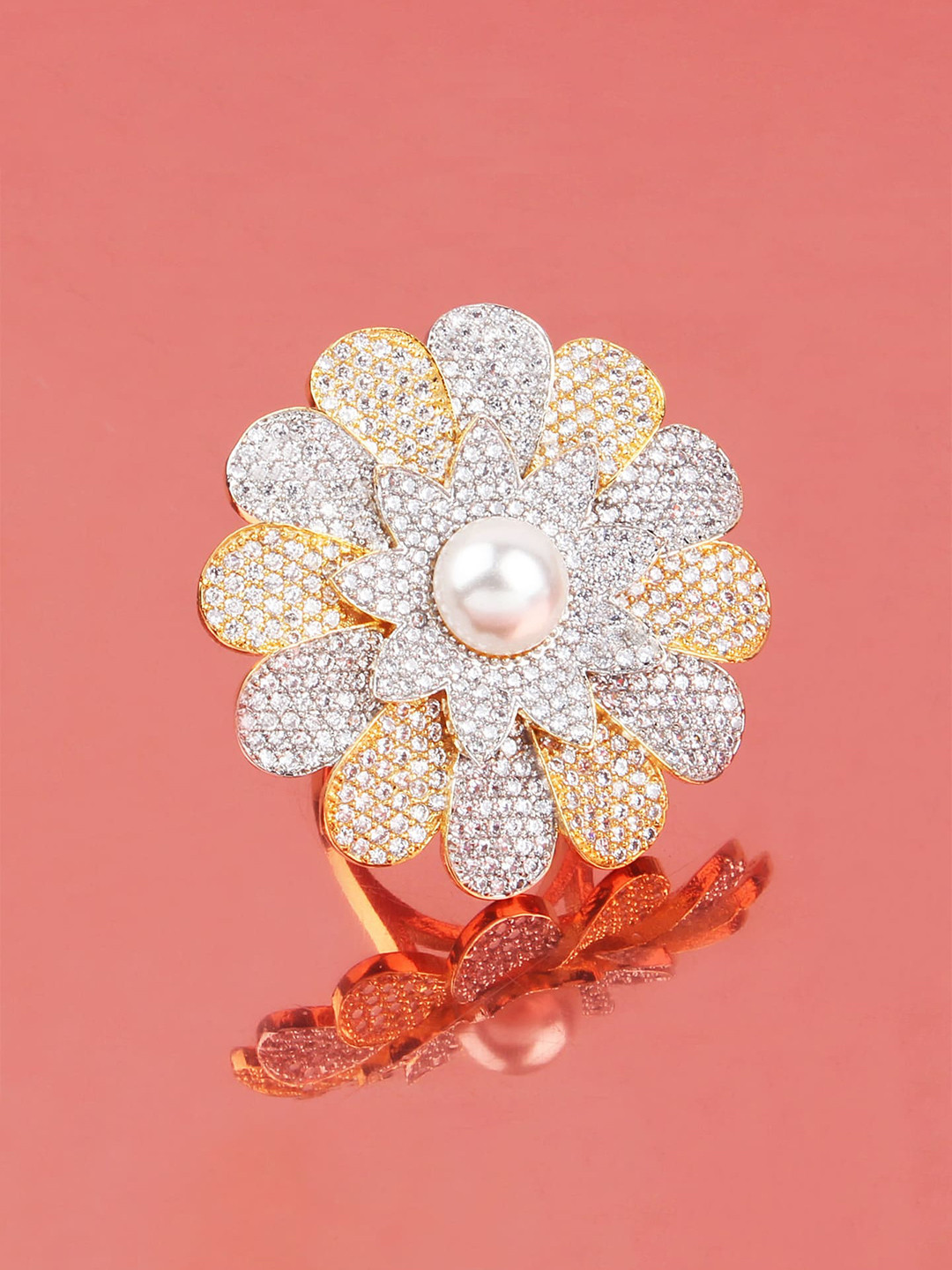 

Mirana Gold Plated Adjustable Finger Ring