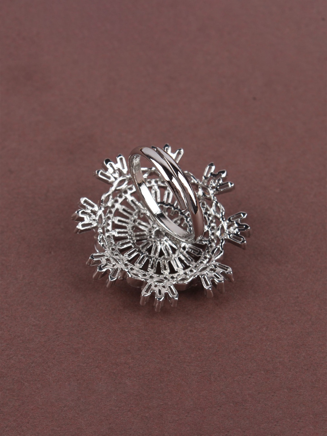 

Mirana Rhodium-Plated Finger Ring, Silver