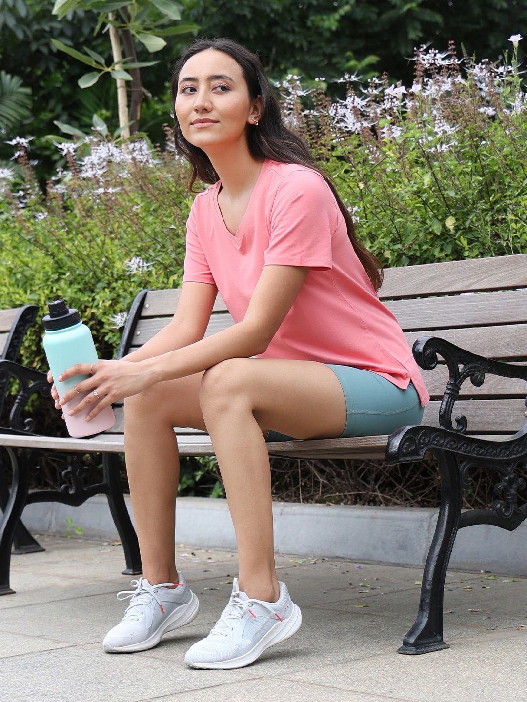 

Blissclub Round Neck Moisture Wicking Cotton T-shirt, Peach