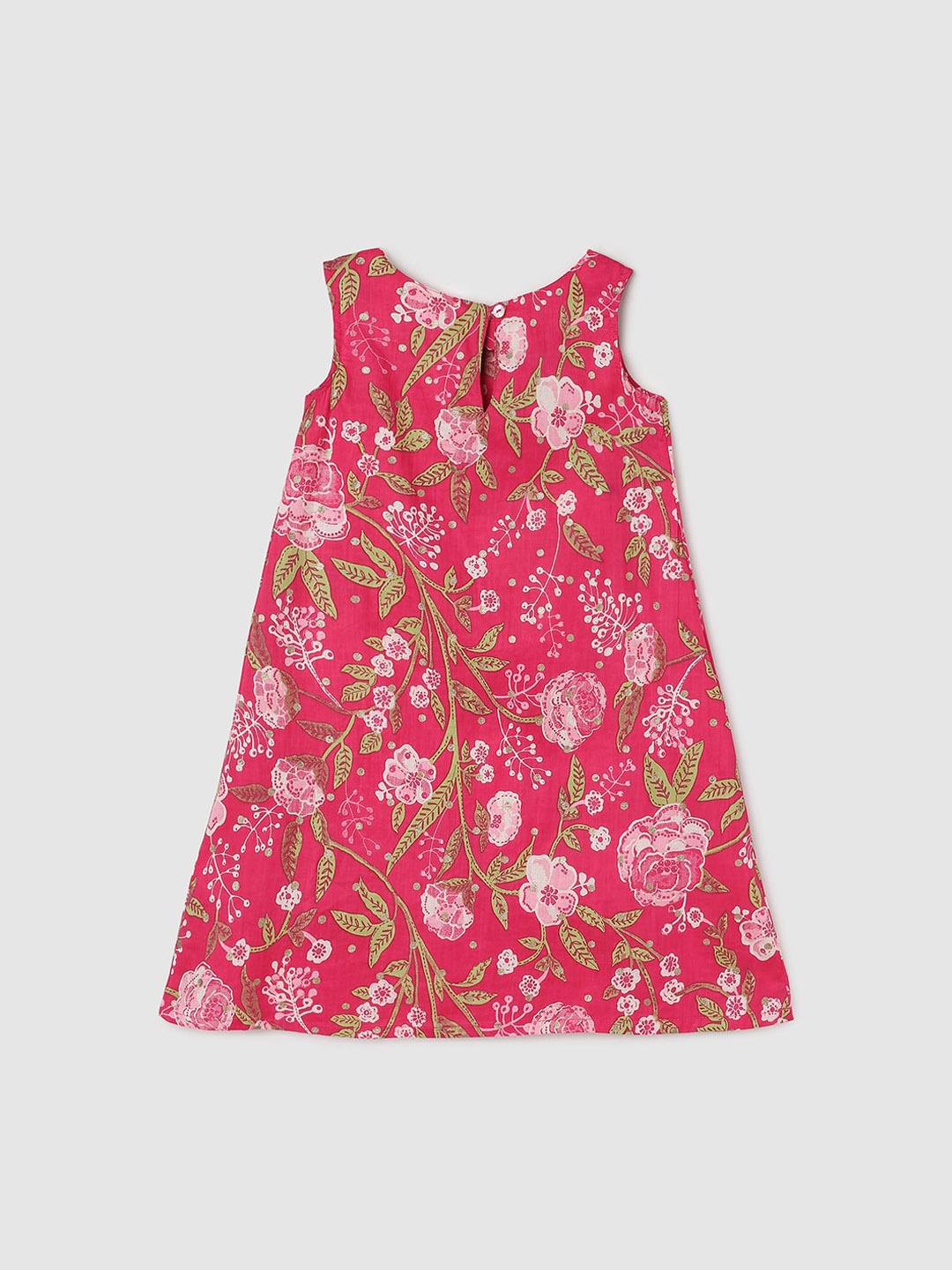 

max Girls Pink Floral Printed Kurta