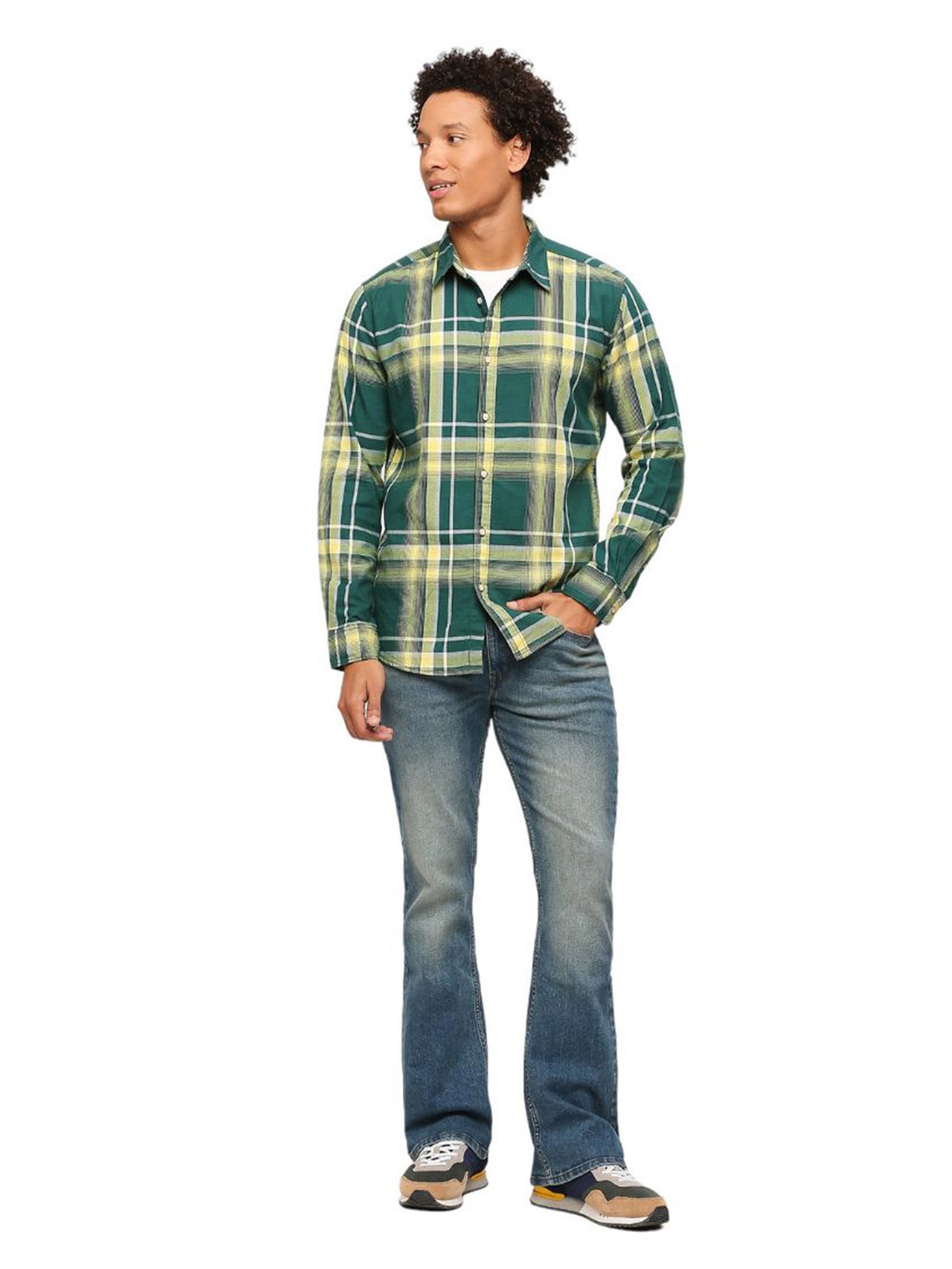

Pepe Jeans Tartan Checked Pure Cotton Casual Shirt, Green
