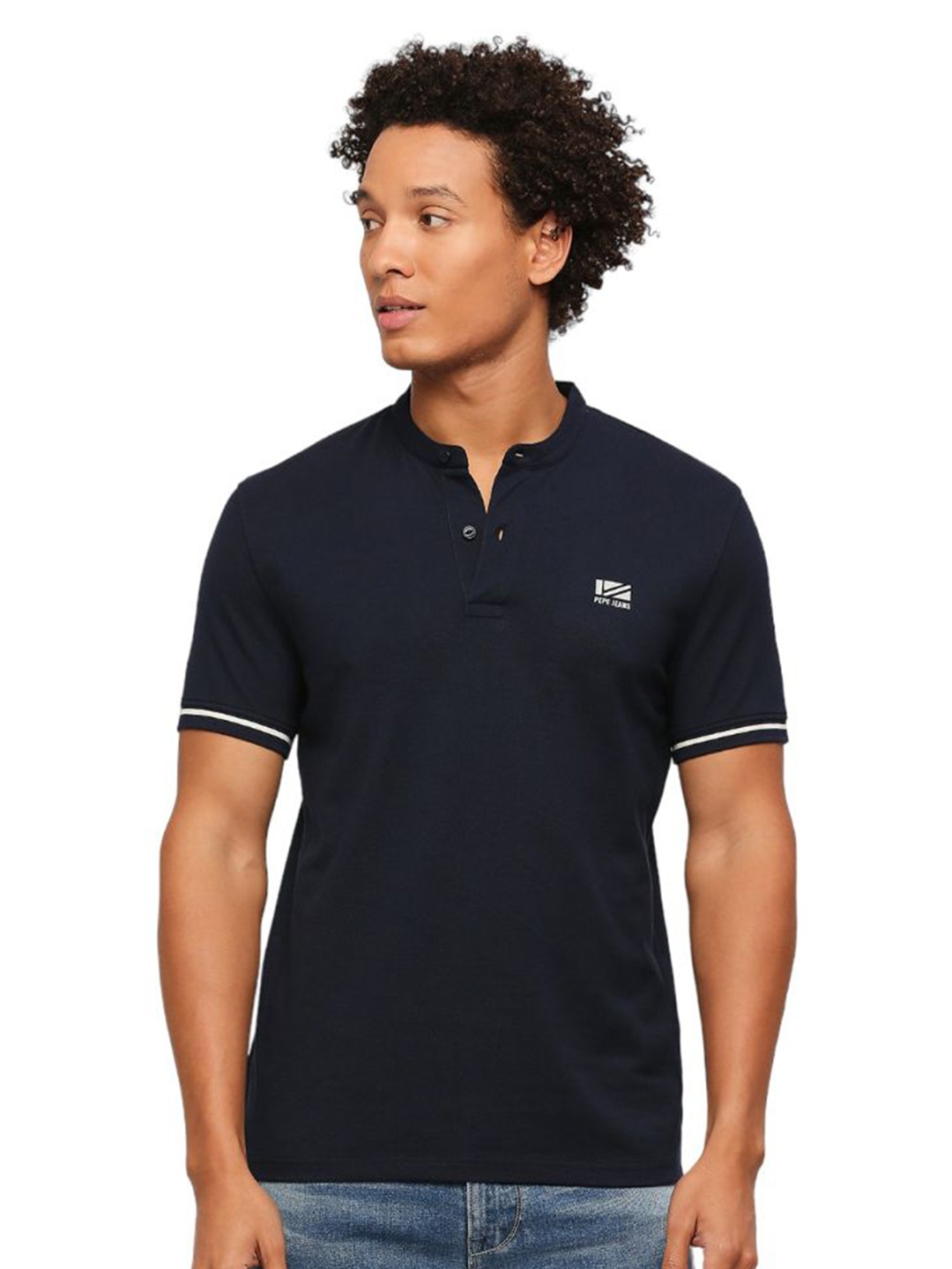 

Pepe Jeans Henley Neck T-shirt, Navy blue