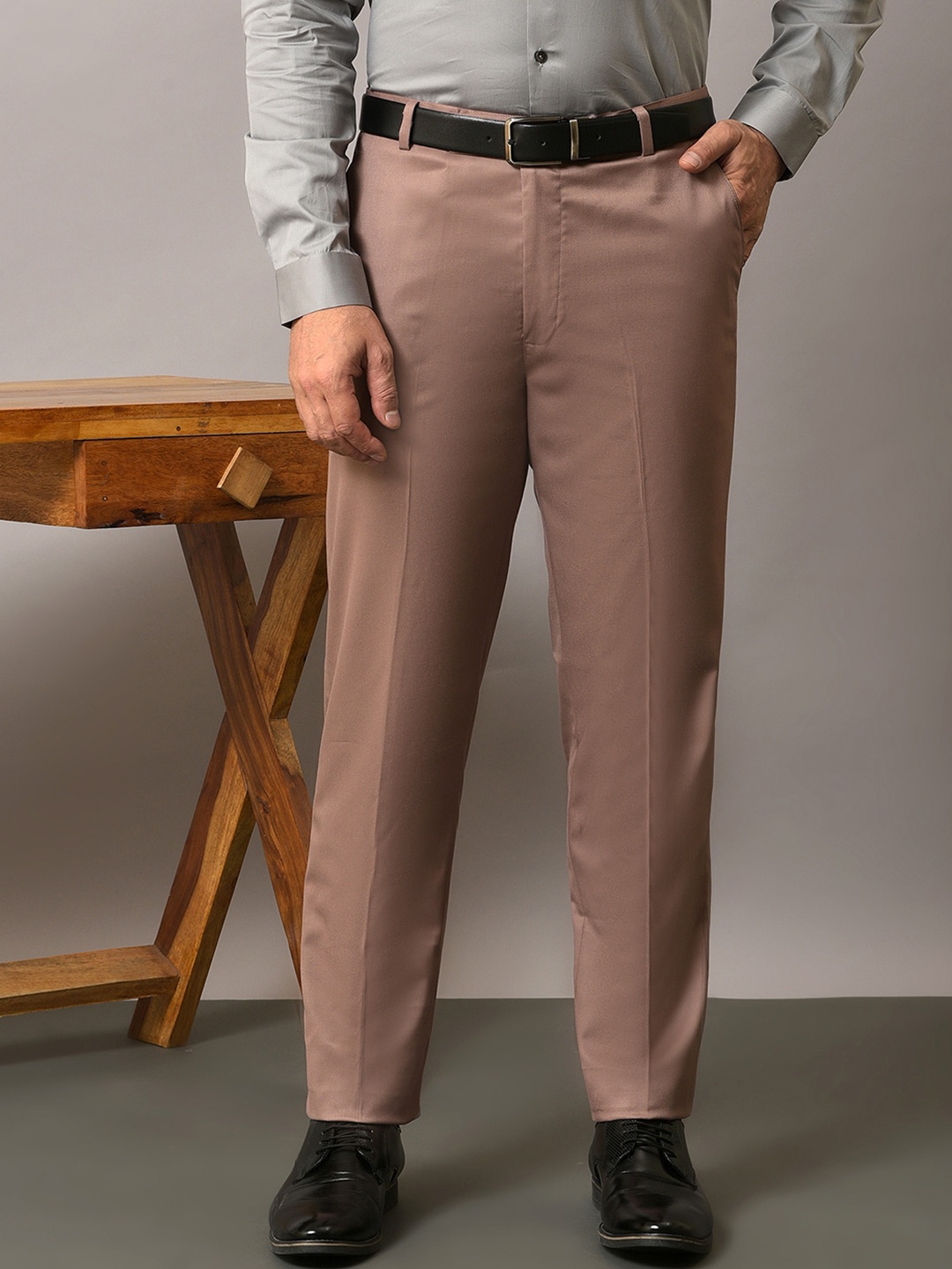 

Vgyaan Men Original Formal Trousers, Rose gold