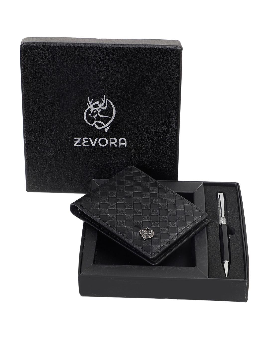 

ZEVORA Men Pen & Wallet Leather Accessory Gift Set, Brown