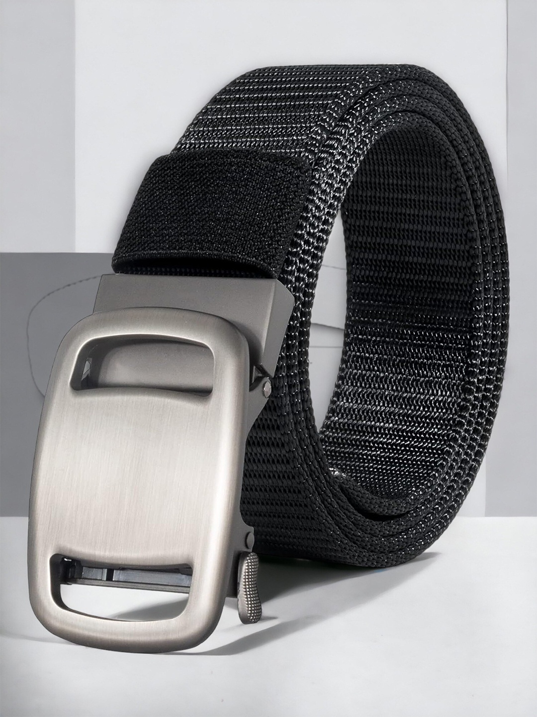 

ZORO Men Textured Wide Belt, Black