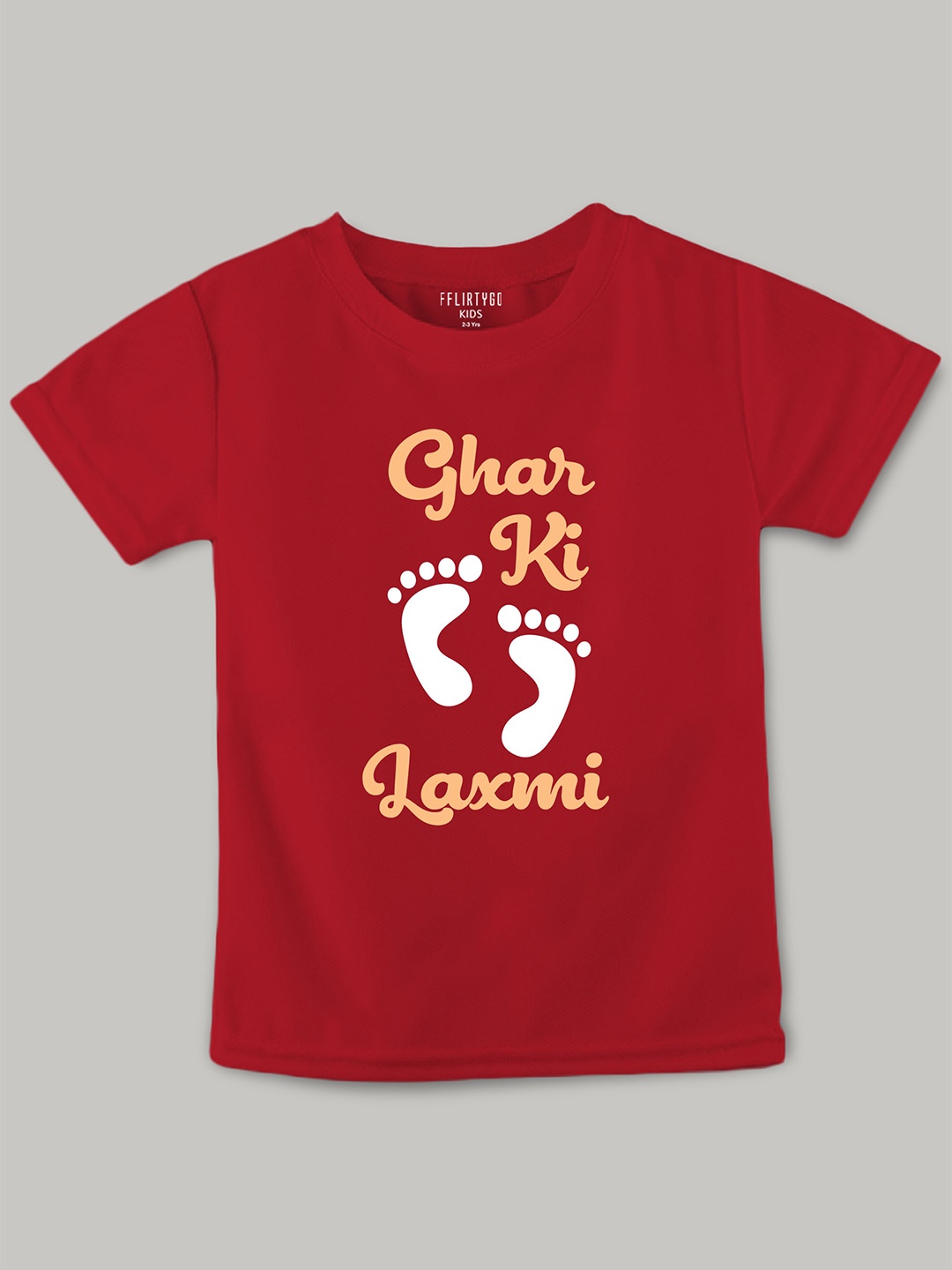 

FFLIRTYGO Kids Graphic Printed Cotton T-shirt, Red