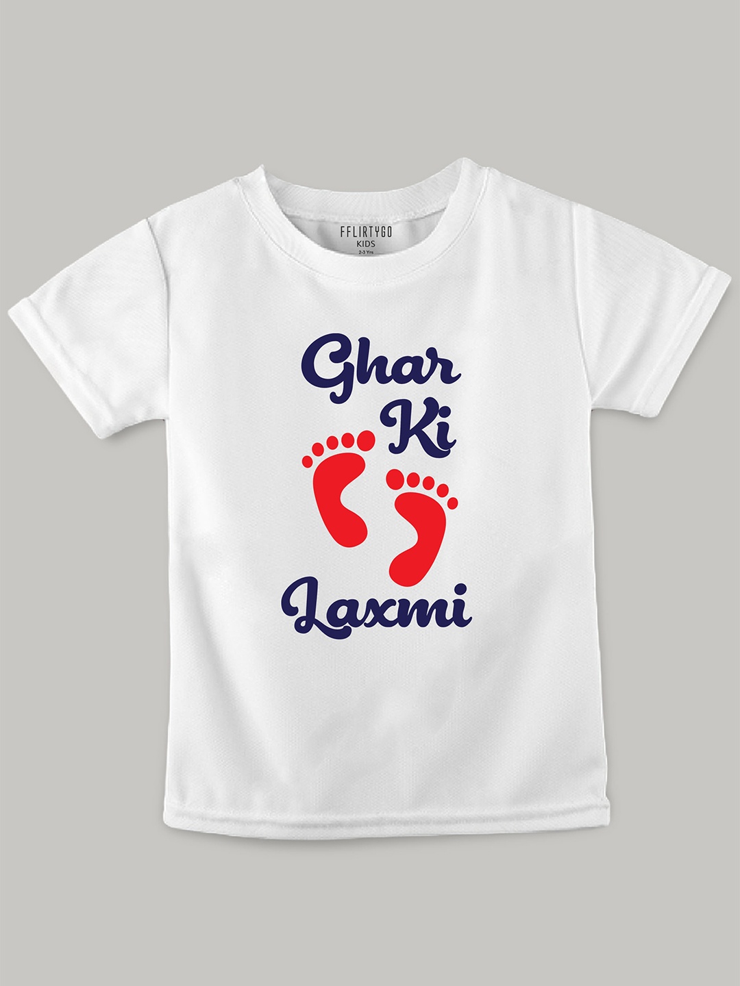 

FFLIRTYGO Kids Graphic Printed Cotton T-shirt, White